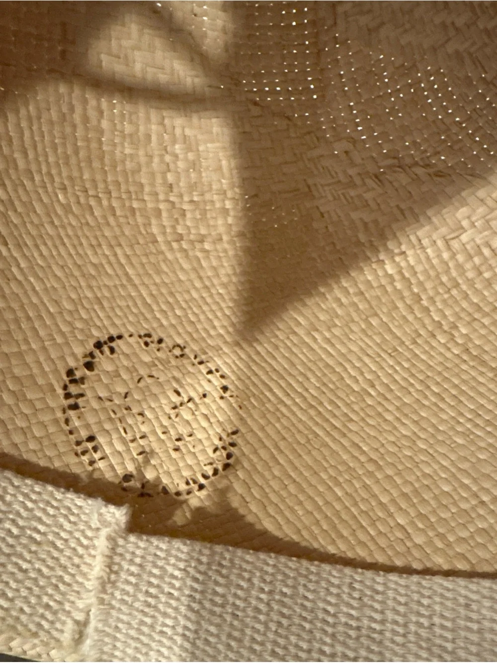 Orvis Beige Straw Sun Hat with Braided Tan Band